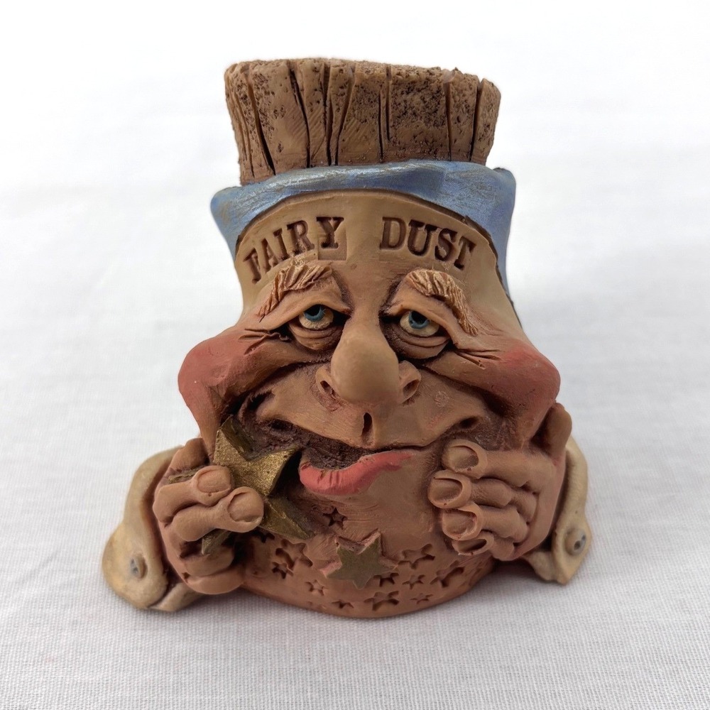 VTG Frumps D&D Fairy Dust Jar Figurine Whimsical Fantasy 2.5" Made USA VERY RARE